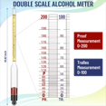 thumbnail image 5 of 4 HidróMetros de Alcohol, AlcoholíMetro para Destilar Alcohol 0-200 Proof y 0-100 Tralle, HidróMetro de Gravedad EspecíFica, 5 of 5