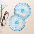 thumbnail image 3 of Musbetu Protractor Ruler Rotatable Easy to Read Portable Clear Scale Wide Application Labor-saving Plastic Angle Protractor with 360 Degree Rotating Pointer for School, 3 of 7