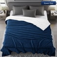 thumbnail image 2 of Manta Reversible Sherpa Utopia Bedding 229x229 cm Azul Marino, 2 of 8