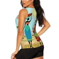 thumbnail image 3 of Balery African Women Camiseta sin mangas estampada ligera para mujer, tops de entrenamiento sin mangas, camisetas de yoga transpirables de secado rápido.-Large, 3 of 7