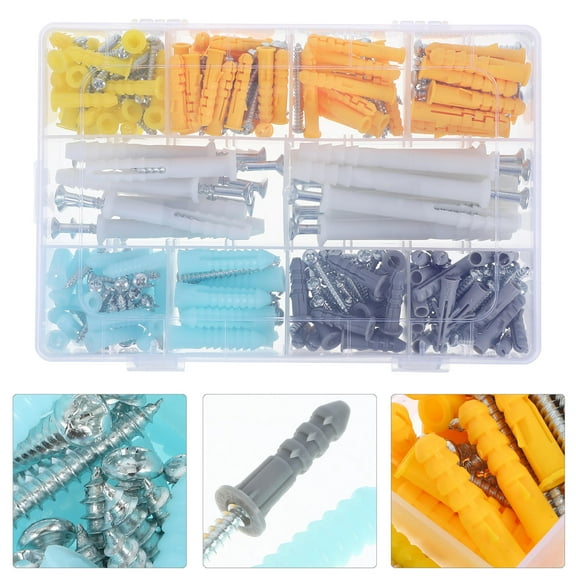 WHAMVOX 1 Set Drywall Screws And Anchors Kit Self Drilling Screws Drywall Anchors Set