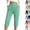 18# Mint Green, variant on Capris for Women with Pockets Women's Cotton Linen High Waisted Pants Dressy Casual Cropped Pant Casual Summer Clothes (Light Gray,M)