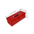 thumbnail image 2 of Masteelf Metal Toolbox Heavy Duty Portable Tool Box Organizer With Latch Closure And Handle Construction Tool Storage Case For Home Garage Red, 2 of 8