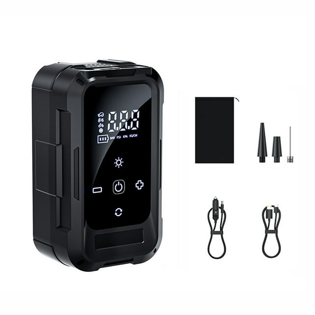 Birdeem Portable Power Bank, Usb Power Bank, Multifunctional Vehicle Wireless Fast Inflator Pump Home Portable Inflator Pump and Usb Power Intelligent Digital Lcd Display Screen with Led Lighting
