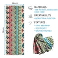 thumbnail image 2 of Teal and Orange Geometric Boho Pattern Hot Yoga Mat Towel Non Slip for Hot Yoga - Quick-Drying Yoga Mat Cover with 4 Corner Pockets with Travel Bag - Hot Yoga Towel Non Slip 74"x26", 2 of 6