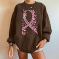 thumbnail image 1 of Simua Women Breast Cancer Awareness Sweatshirt Pink Ribbon Sweatshirts We Fight Together Pullover Tee, 1 of 4