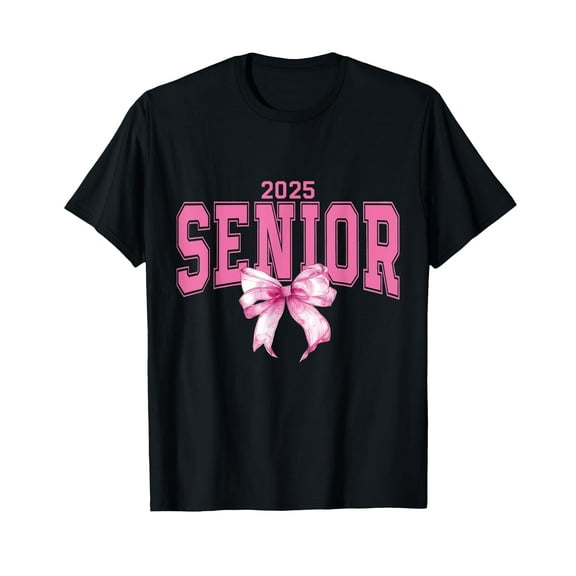 Coquette Senior 2025 Pink Bow, Graduation 2025 T-Shirt