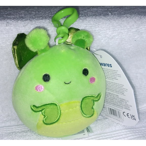 Squishmallows Plush 3.5 inch Trenton the Praying Mantis Stuffed Pal with Clip