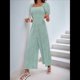 thumbnail image 5 of Mono de Verano 2025 para Mujer, Estilo Floral, Informal, Holgado, con Pierna y Corta. Verde L, 5 of 10