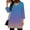 Summer Tops for Women Light Blue, variant on Womens Long Length Summer Tops, 3/4 Sleeve Shirts for Women Fashion Loose Fit Ombre Tie Dye V Neck T-Shirts Mothers Day Gifts