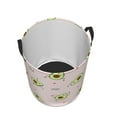 thumbnail image 3 of Balery Avocado Doing Sport Yoga Round Laundry Basket with Handles Waterproof Freestanding Laundry Hamper for Clothes Toys in the Dorm and Family-Small, 3 of 8