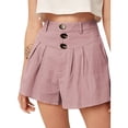 thumbnail image 1 of Aayomet Shorts Larges d'Été pour Femmes, Shorts Fins et Amples (Rose, L), 1 of 2