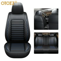 OTOEZ Car Seat Covers Universal Full Set 5 Seats Leather Front Back Cushion Pad Protector