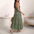 thumbnail image 6 of Plus Size Linen Maxi Dress With Smocked Back Detail Flowy And Elegant Summer Beach Ready Casual Outfit, 6 of 9
