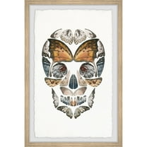 Marmont Hill Butterfly Skull Framed Painting Print