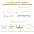 thumbnail image 6 of 70.9”W Big Full Size Futon Sofa Bed, Convertible Sleeper Sofa Bed with 2 in 1 Pillow and Blanket, 2 Seater Pull Out Couch, Comfy Velvet Couches for Living Room, Small Space, Apartment, Beige, 6 of 9