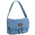 thumbnail image 2 of Spencer Messenger Bag for Men and Women, Vintage Crossbody Shoulder Bag Multi Pocket Crossbody Purses Denim Cloth Satchel, 2 of 11