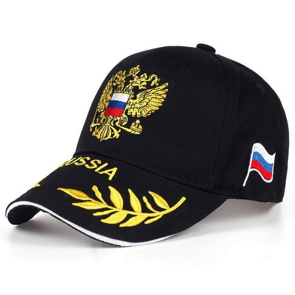 Men Women Baseball Cap Russia Russian Country Flag Coat of Arms Imperial Two Headed Eagle Emblem Badge Patriot