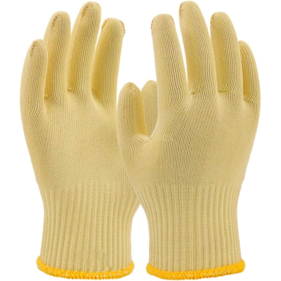 Heat Cut Resistant Gloves,Kevlar Oven Gloves With Fingers,Heat Resistant Up To 550°F, Thick Knit Design,Machine Washable - Grill Mitts For Men & Women(L)