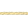 thumbnail image 2 of 14k Yellow Gold 4.35mm Hollow L R Curb Bismark 2 Lobster Lock Closure 10 Inch Anklet for Women, 2 of 2