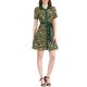thumbnail image 1 of INSPIRE CHIC Vestidos de Camisa de Manga Corta con Cinturón y Cuello en Contraste para Mujeres S Verde, 1 of 6