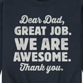 thumbnail image 3 of Instant Message - Dear Dad Great Job  - Men's Crew Neck Fleece Pullover, 3 of 6