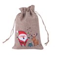 thumbnail image 1 of Bewildely 10 Uds. Bolsa de regalo de lino de Navidad, joyería de Papá Noel, bolsa de regalo de almacenamiento de dulces de Chocolate para niños, Kits de decoración para fiestas Numero 5 Bewildely HA042679-05, 1 of 6