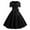 Womens Dresses Black, variant on Sinpiling Cocktail Dresses for Women Elegant Short Sleeve Button Square Neck Bowknot High Waisted Slim Fit High Waisted Formal Solid Evening Party Midi Dress Christmas Gifts