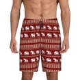 thumbnail image 1 of Balery Elephant Pantalones cortos de pijama de punto de algodón para hombre con cinturilla y bolsillos-Large, 1 of 6
