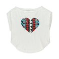 thumbnail image 1 of Dreamr Womens Heart Graphic T-Shirt white2 M, 1 of 1