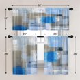 thumbnail image 5 of 36 Inch Kitchen Curtains Light Blue and Grey Abstract Art Window Curtains and Valances Set of 3,White Modern Art Background Short Tier Curtain for Kitchen,Vintage Small Kitchen Decor, 5 of 6