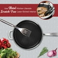thumbnail image 2 of Brentwood 11-In. 3-Ply Hybrid Non-Stick Stainless Steel Induction-Compatible Deep Sauté Pan with Glass Lid, B-DSH28L, 2 of 7