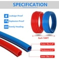 thumbnail image 3 of PEX-B Pipe,1/2 Inch 2 Rolls Blue & Red Each 100 Feet (200 ft) Length PEX Tubing Pipes with Pipe Cutter,for Potable Hot/Cold Water Plumbing Application, 3 of 7