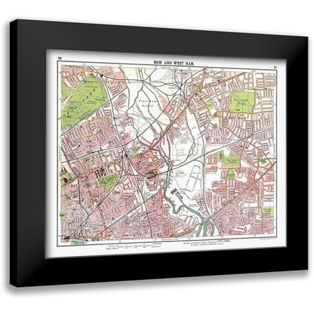Bartholomew 18×15 Black Modern Framed Museum Art Print Titled – Bow West Ham London UK – Bartholomew 1921