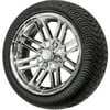 Golf Cart Wheels and Tires Combo - 14" Chrome Talon and 23x10-14 - Set of 4