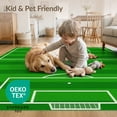 thumbnail image 4 of ODIKA 6'x9' Washable Area Rug Non-Slip, Easy Care, Soccer Stadium Field Pitch Lines Durable Interactive Football Flowing Dynamic for Family Room, Living Mater Bedroom, 4 of 7