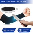 thumbnail image 2 of Protectores de brazos Geyoga con mangas resistentes a cortes, 2 pares, negros, 2 of 6
