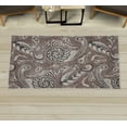 thumbnail image 1 of Floral Decorative Rug, Paisley Flower Classic Turkish Oriental Design Dots and Leafs Illustration, Quality Carpet for Bedroom Dorm and Living Room, 6 Sizes, Umber Coconut, by Ambesonne, 1 of 1