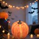 thumbnail image 4 of Decoración de calabaza de Halloween | Adorno artificial de frutas y verduras | Atrezzo de plástico naranja, decoración de escritorio y ventanas | Duradero, fácil de limpiar, de varios tamaños, 4 of 6