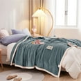 thumbnail image 3 of herpa Fleece Throw Blanket Twin Size for Couch - Thick and Warm, Soft Fuzzy Plush Twin Blanket for Winter, 60x80 Inches, 3 of 4