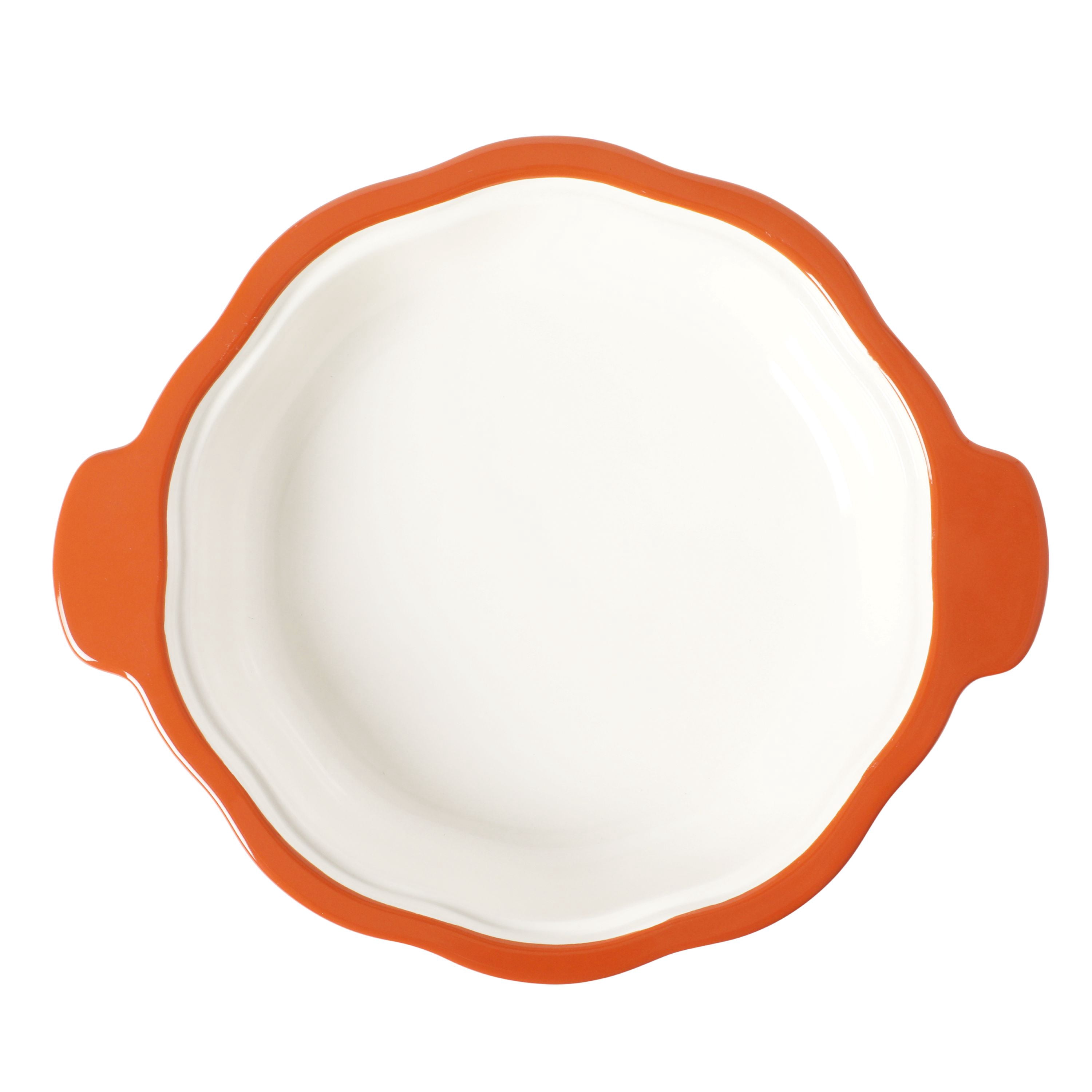 The Pioneer Woman 10-Inch Orange Stoneware Pumpkin Pie Dish with Lid