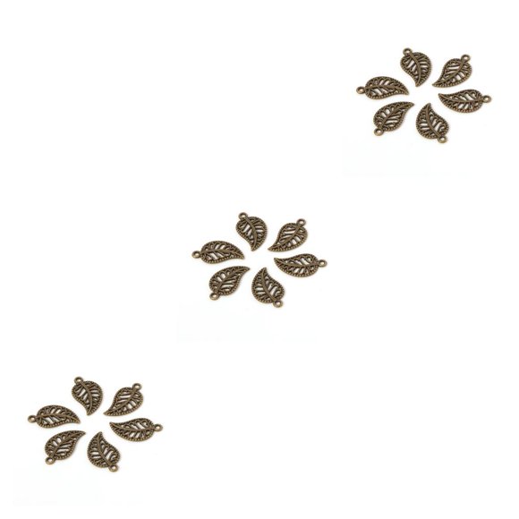 Minnieouse 50 piezas en forma de hoja decoración pendiente tobillera hojas elegantes decoración colgante adorno joyería fabricación artesanía Type1 NO1