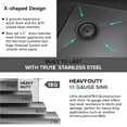 thumbnail image 3 of Bar Sink,15 x20 inch Drop-in Kitchen Sink,Small Kitchen Sink for RV,18 Gauge Stainless Steel Topmount Bar Sink, 3 of 7