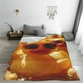 thumbnail image 5 of Salouo Sunglasses Yellow Duck Print Bed Blankets,Flannel Blanket Comfortable Air Conditioning Blanket Lightweight Blanket for Sofa Bed Travel & Couch -80"x60", 5 of 8