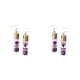 thumbnail image 2 of Qarigey 1 par de pendientes colgantes para mujer, joyería de compromiso para mujer, color morado Violeta 2piezas Qarigey CBP308120, 2 of 6