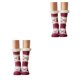 thumbnail image 2 of Guardurnaity 3 pares de calcetines altos hasta el muslo Cosplay sobre la rodilla cálidos calcetines hasta la rodilla para mujer favores de fiesta para Púrpura 2piezas Guardurnaity CBP381756, 2 of 5