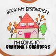 thumbnail image 4 of Inktastic Book My Reservation I'm Going to Grandma and Grandpa's Boys or Girls Baby Bib, 4 of 4