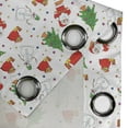 thumbnail image 3 of Ambesonne Christmas Grommet Curtain Single Panel, Xmas Tree Santa Claus, 50"x60", Green and Red, 3 of 5