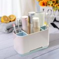 thumbnail image 3 of Compartimentos para Porta Cepillos de Eléctricos Peine de Maquinilla de Afeitar Cepillos de Maquillaje Organizador de Almacenamiento Soportes Grande azul claro Soledad titular de pasta de dientes, 3 of 10