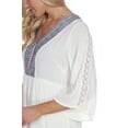 thumbnail image 3 of White Mark Women's Embroidered Tunic Dress, 3 of 6